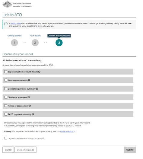 unable to link ato mygov.